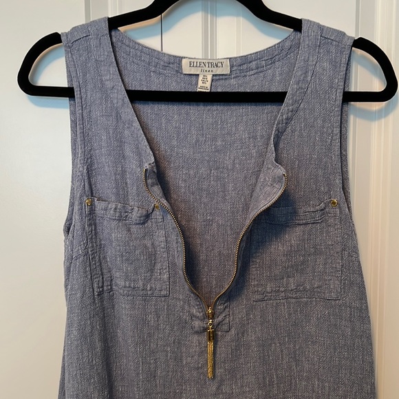 Ellen Tracy Linen dress. - Picture 6 of 7